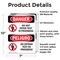 Signmission Do Not Enter Test In Progress Bilingual Danger Sign, Vinyl Decal, 7in W x 10in L, 2PK OS-2PACK-DS-D-710-VS-1149 - alternate 5